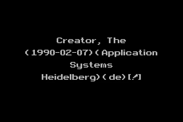 Creator, The (1990-02-07)(Application Systems Heidelberg)(de)[!]