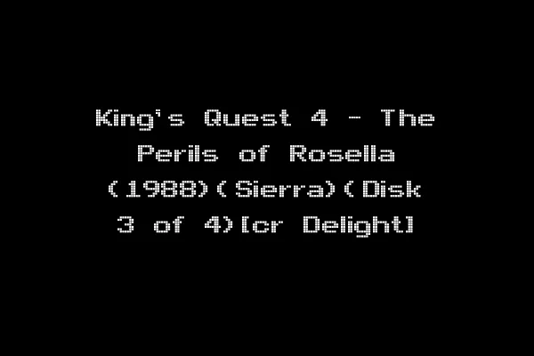 King's Quest 4 - The Perils of Rosella (1988)(Sierra)(Disk 3 of 4)[cr Delight]