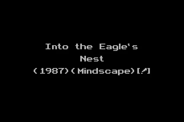Into the Eagle's Nest (1987)(Mindscape)[!]