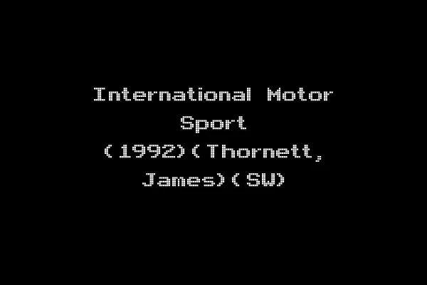 International Motor Sport (1992)(Thornett, James)(SW)