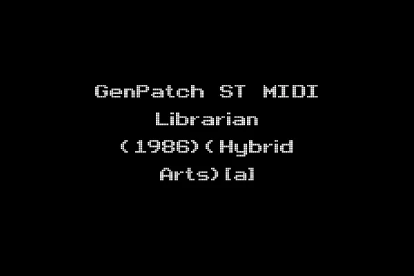 GenPatch ST MIDI Librarian (1986)(Hybrid Arts)[a]
