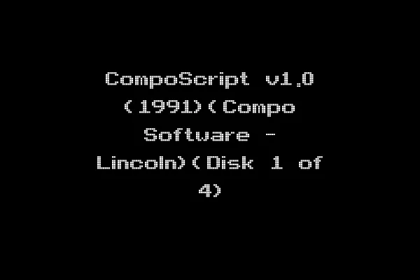 CompoScript v1.0 (1991)(Compo Software - Lincoln)(Disk 1 of 4)