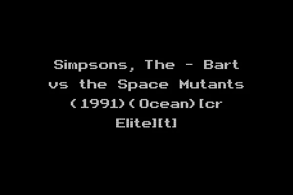 Simpsons, The - Bart vs the Space Mutants (1991)(Ocean)[cr Elite][t]