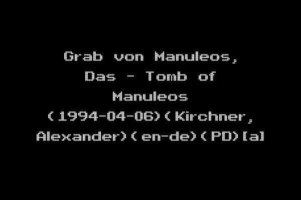 Grab von Manuleos, Das - Tomb of Manuleos (1994-04-06)(Kirchner, Alexander)(en-de)(PD)[a]