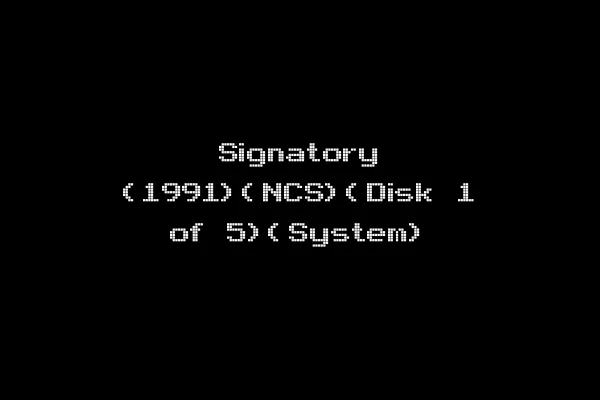 Signatory (1991)(NCS)(Disk 1 of 5)(System)