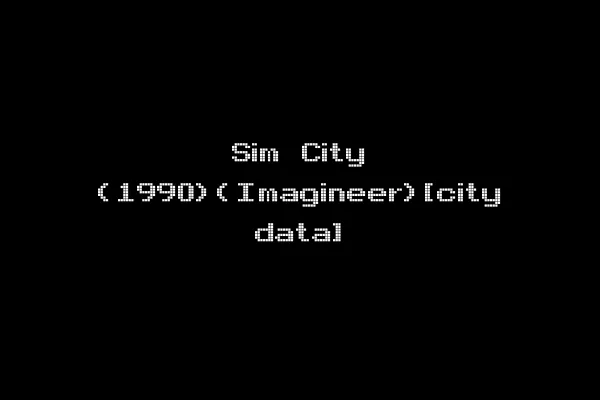 Sim City (1990)(Imagineer)[city data]