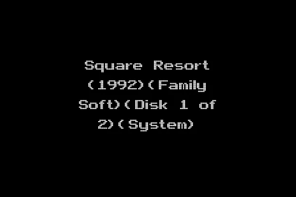 Square Resort (1992)(Family Soft)(Disk 1 of 2)(System)