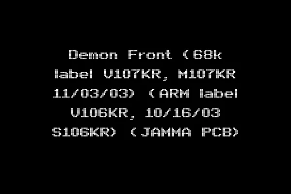 Demon Front (68k label V107KR, M107KR 11/03/03) (ARM label V106KR, 10/16/03 S106KR) (JAMMA PCB)