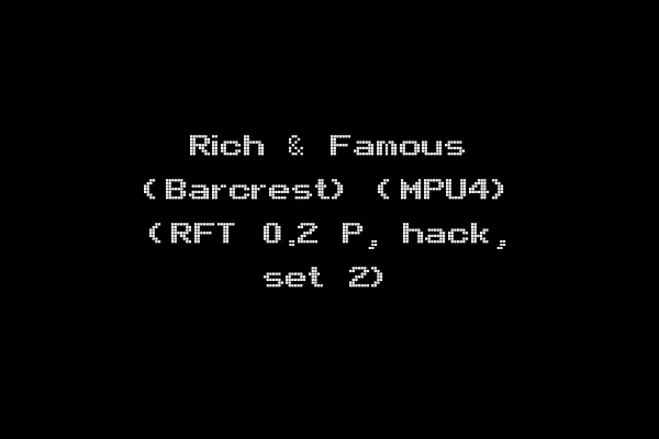 Rich & Famous (Barcrest) (MPU4) (RFT 0.2 P, hack, set 2)