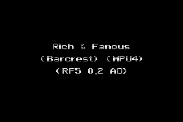 Rich & Famous (Barcrest) (MPU4) (RF5 0.2 AD)