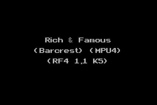 Rich & Famous (Barcrest) (MPU4) (RF4 1.1 K5)