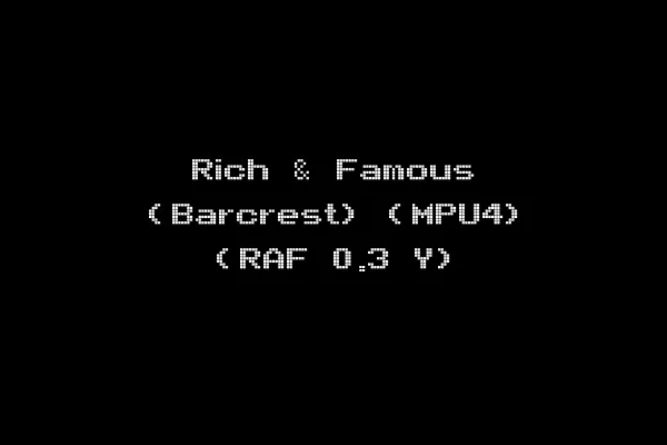 Rich & Famous (Barcrest) (MPU4) (RAF 0.3 Y)