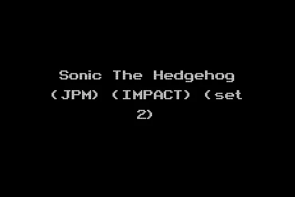 Sonic The Hedgehog (JPM) (IMPACT) (set 2)