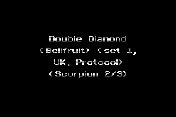 Double Diamond (Bellfruit) (set 1, UK, Protocol) (Scorpion 2/3)