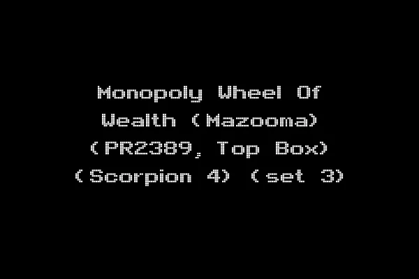 Monopoly Wheel Of Wealth (Mazooma) (PR2389, Top Box) (Scorpion 4) (set 3)