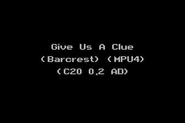 Give Us A Clue (Barcrest) (MPU4) (C20 0.2 AD)