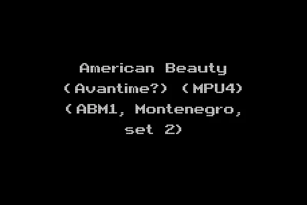 American Beauty (Avantime?) (MPU4) (ABM1, Montenegro, set 2)