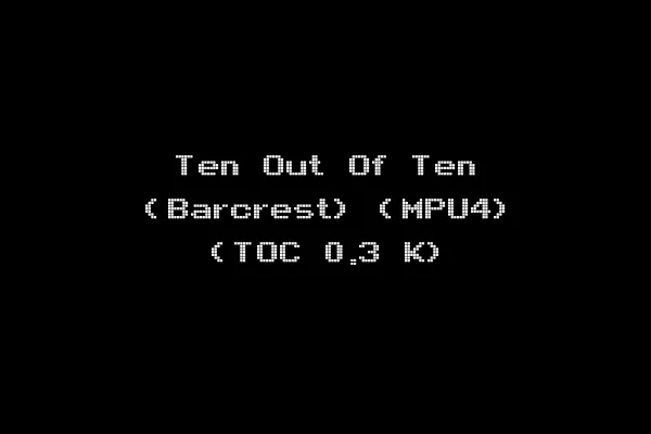 Ten Out Of Ten (Barcrest) (MPU4) (TOC 0.3 K)