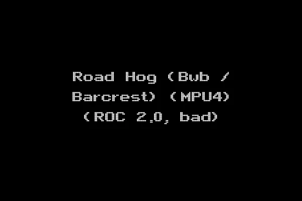Road Hog (Bwb / Barcrest) (MPU4) (ROC 2.0, bad)