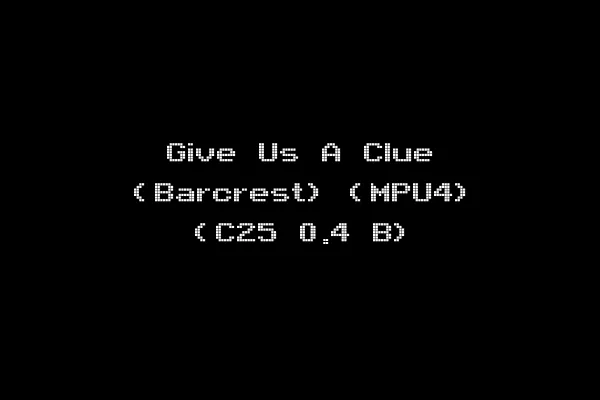 Give Us A Clue (Barcrest) (MPU4) (C25 0.4 B)