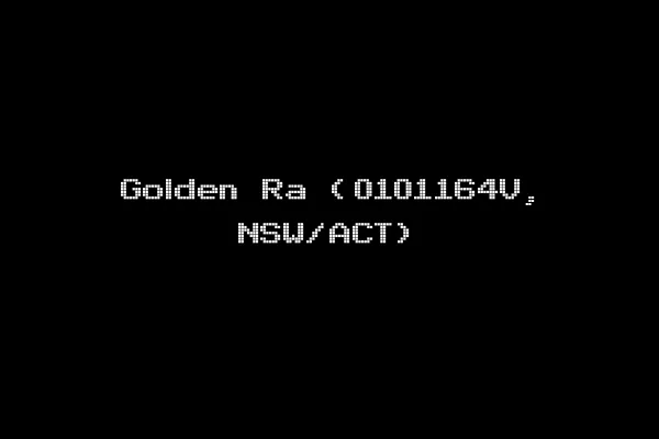 Golden Ra (0101164V, NSW/ACT)