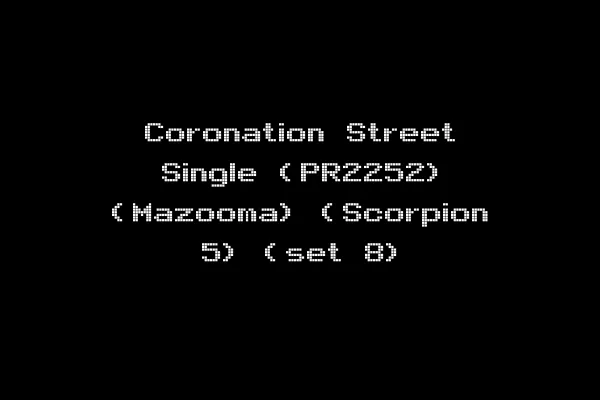 Coronation Street Single (PR2252) (Mazooma) (Scorpion 5) (set 8)