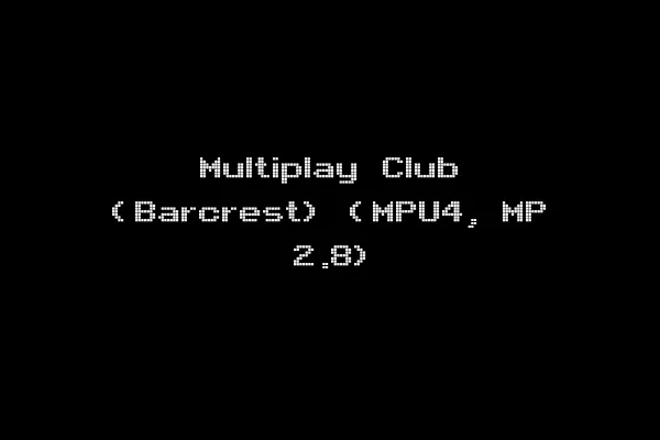 Multiplay Club (Barcrest) (MPU4, MP 2.8)
