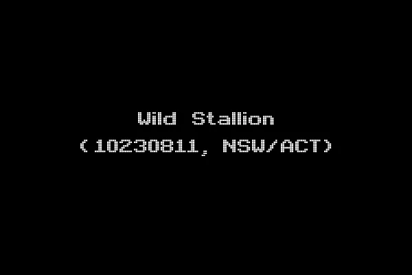 Wild Stallion (10230811, NSW/ACT)