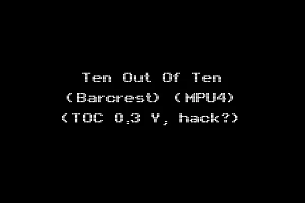 Ten Out Of Ten (Barcrest) (MPU4) (TOC 0.3 Y, hack?)