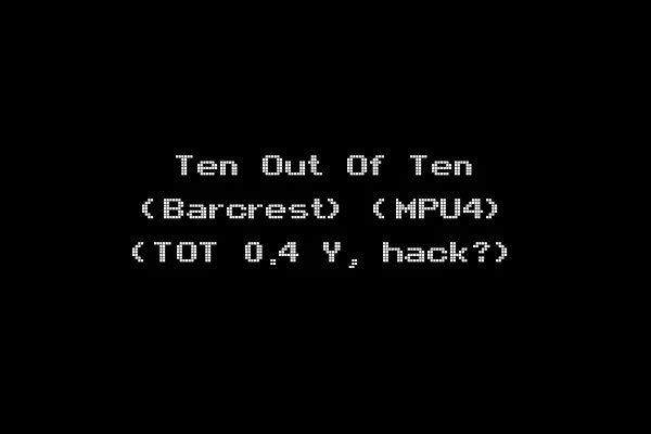 Ten Out Of Ten (Barcrest) (MPU4) (TOT 0.4 Y, hack?)
