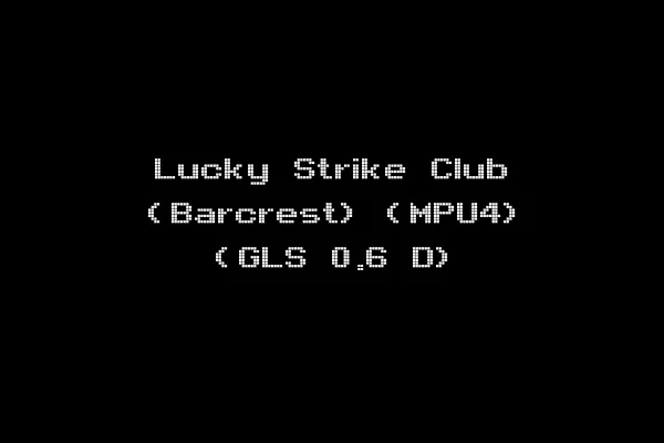 Lucky Strike Club (Barcrest) (MPU4) (GLS 0.6 D)