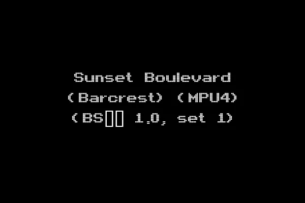 Sunset Boulevard (Barcrest) (MPU4) (BS__ 1.0, set 1)