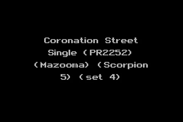 Coronation Street Single (PR2252) (Mazooma) (Scorpion 5) (set 4)