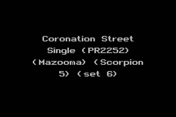 Coronation Street Single (PR2252) (Mazooma) (Scorpion 5) (set 6)