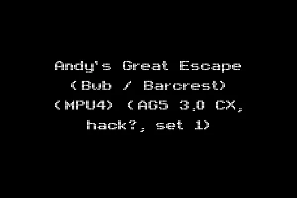 Andy's Great Escape (Bwb / Barcrest) (MPU4) (AG5 3.0 CX, hack?, set 1)