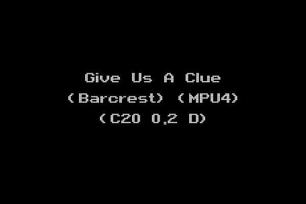 Give Us A Clue (Barcrest) (MPU4) (C20 0.2 D)