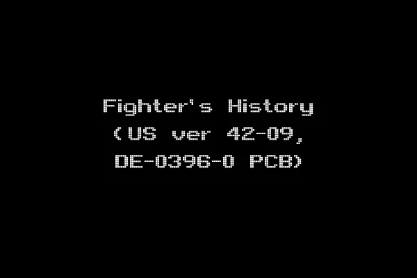 Fighter's History (US ver 42-09, DE-0396-0 PCB)
