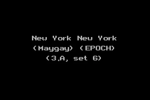 New York New York (Maygay) (EPOCH) (3.A, set 6)