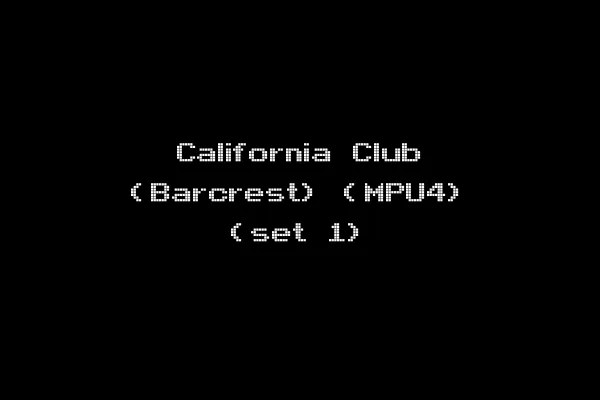 California Club (Barcrest) (MPU4) (set 1)