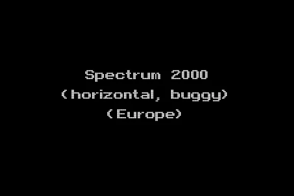 Spectrum 2000 (horizontal, buggy) (Europe)