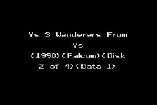 Ys 3 Wanderers From Ys (1990)(Falcom)(Disk 2 of 4)(Data 1)