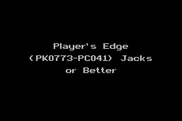 Player's Edge (PK0773-PC041) Jacks or Better