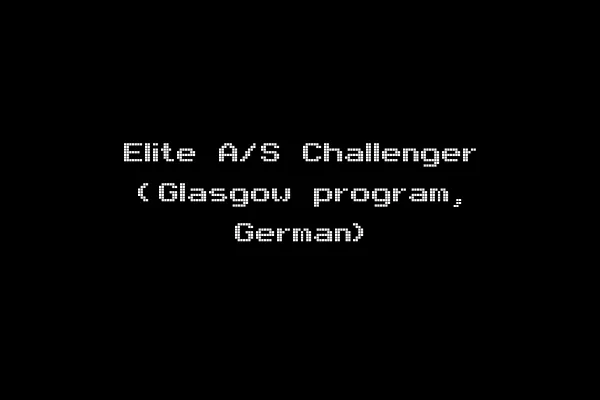 Elite A/S Challenger (Glasgow program, German)