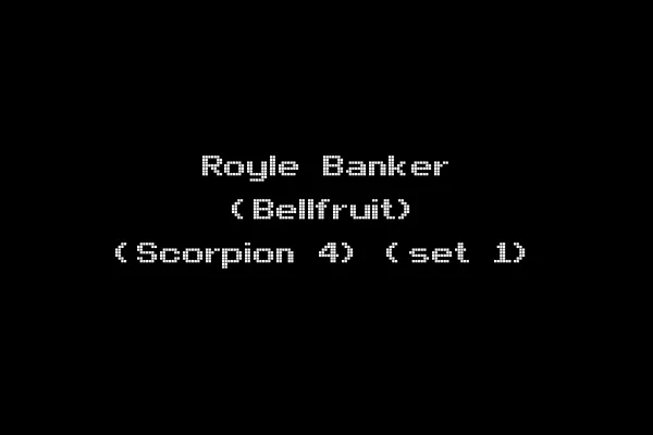 Royle Banker (Bellfruit) (Scorpion 4) (set 1)