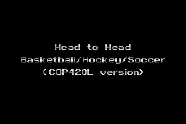 Head to Head Basketball/Hockey/Soccer (COP420L version)