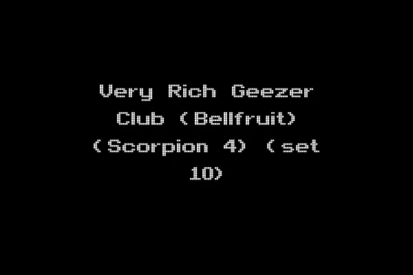 Very Rich Geezer Club (Bellfruit) (Scorpion 4) (set 10)