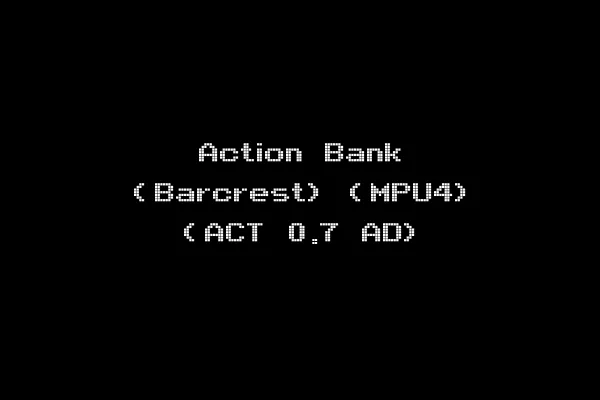 Action Bank (Barcrest) (MPU4) (ACT 0.7 AD)