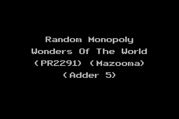 Random Monopoly Wonders Of The World (PR2291) (Mazooma) (Adder 5)