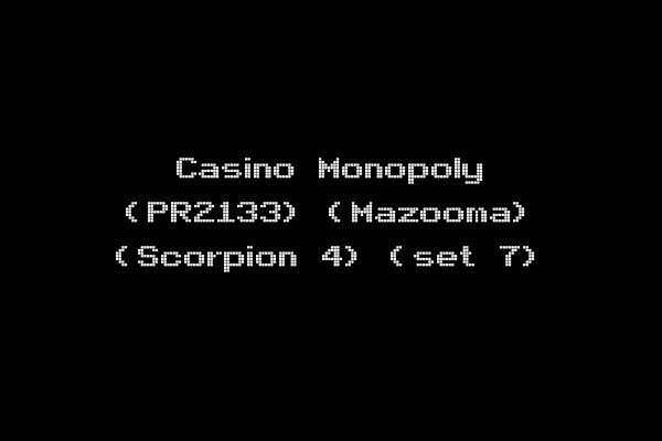 Casino Monopoly (PR2133) (Mazooma) (Scorpion 4) (set 7)