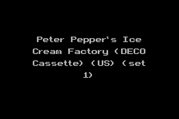 Peter Pepper's Ice Cream Factory (DECO Cassette) (US) (set 1)